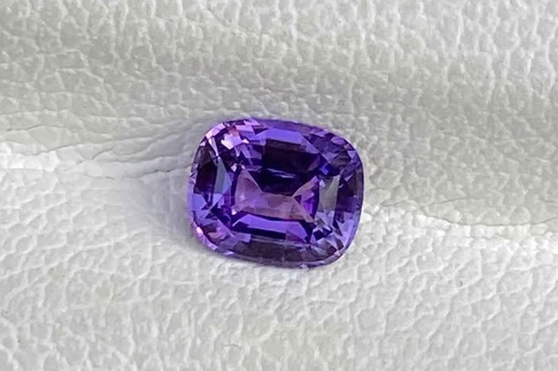 Ceylon Purple Sapphire – 0.60ct Cushion Cut Unheated Gemstone