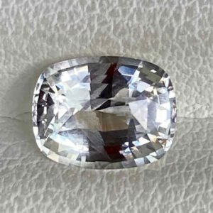 Ceylon White Sapphire – Cushion Cut Unheated Gemstone 2.25ct