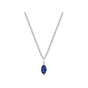 Marquise Blue Sapphire Pendant in 18K White Gold – 1.32ct Sapphire