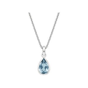 Teardrop Aquamarine Pendant in Silver – 1.32ct Aquamarine