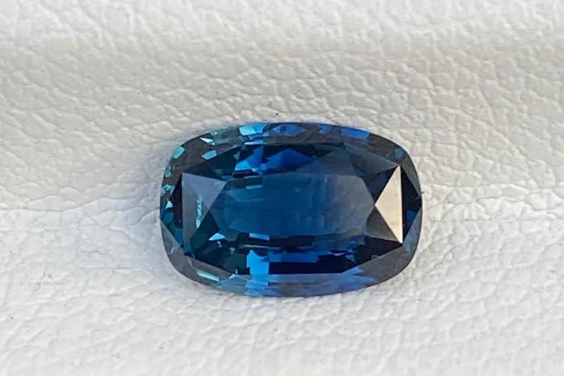 Violetish Blue Sapphire from Sri Lanka – Cushion Cut Heated Gemstone 1.39ct